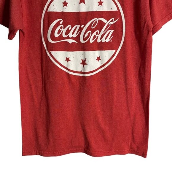 Coca-Cola Graphic Print Short Sleeve Crewneck Retro T-Shirt - Picture 3 of 6